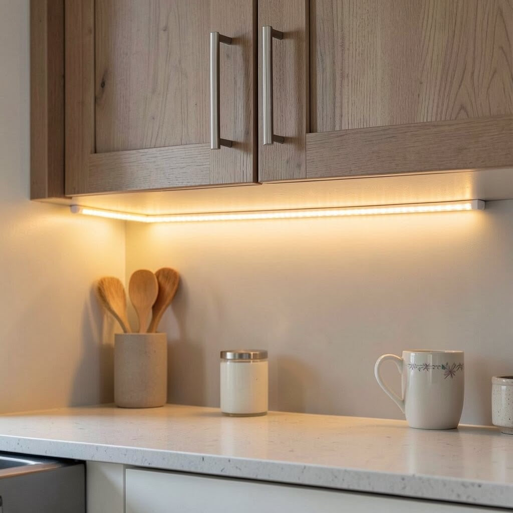 Rechargeable 3-Color LED Under Cabinet Light Bar | Wireless Motion Sensor Cabinet & Wardrobe Light