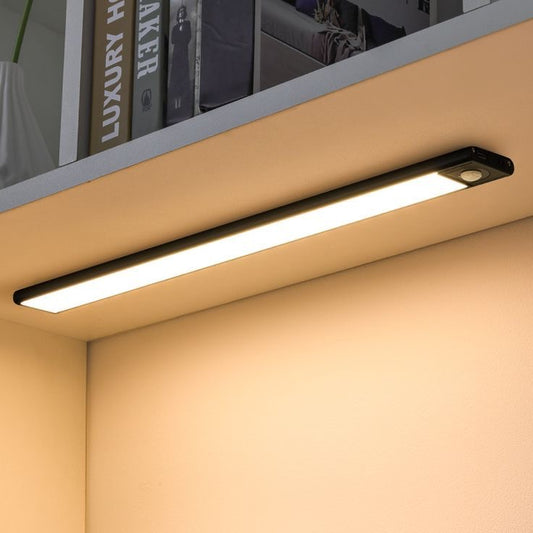 Rechargeable 3-Color LED Under Cabinet Light Bar | Wireless Motion Sensor Cabinet & Wardrobe Light